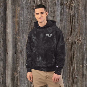 Brand New Limited! Champion® Bat Logo Art Embroidered Tie Dye Sweatshirt
