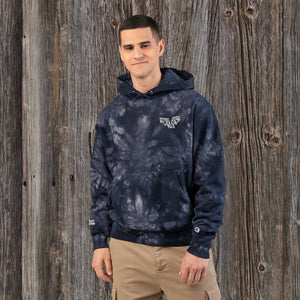 Brand New Limited! Champion® Bat Logo Art Embroidered Tie Dye Sweatshirt