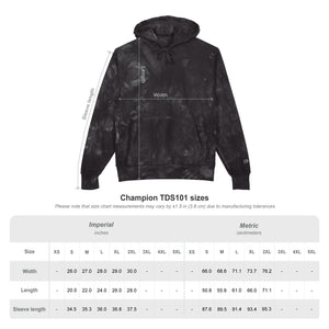 Brand New Limited! Champion® Bat Logo Art Embroidered Tie Dye Sweatshirt