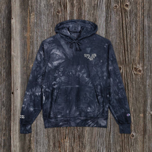 Brand New Limited! Champion® Bat Logo Art Embroidered Tie Dye Sweatshirt