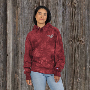 Brand New Limited! Champion® Bat Logo Art Embroidered Tie Dye Sweatshirt