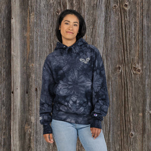 Brand New Limited! Champion® Bat Logo Art Embroidered Tie Dye Sweatshirt